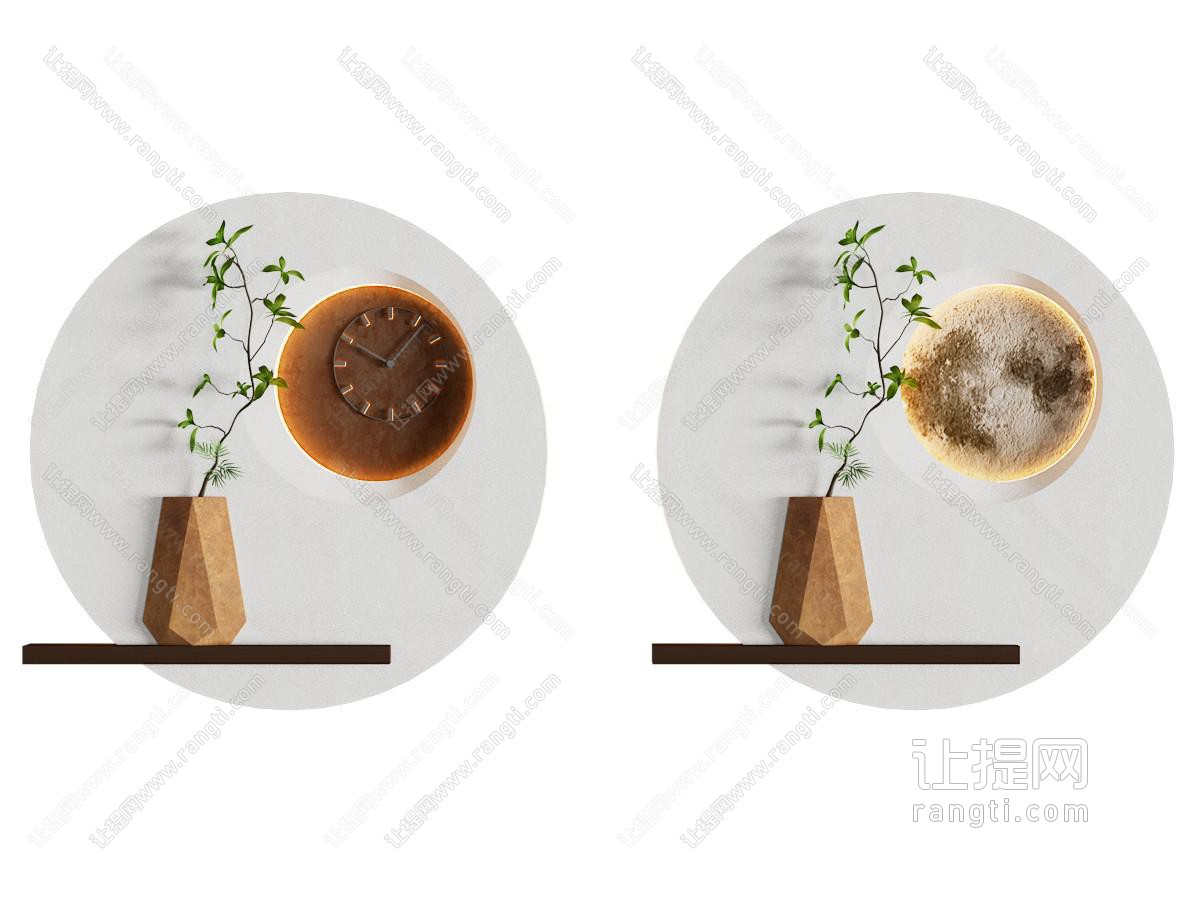 侘寂风立体墙饰挂件