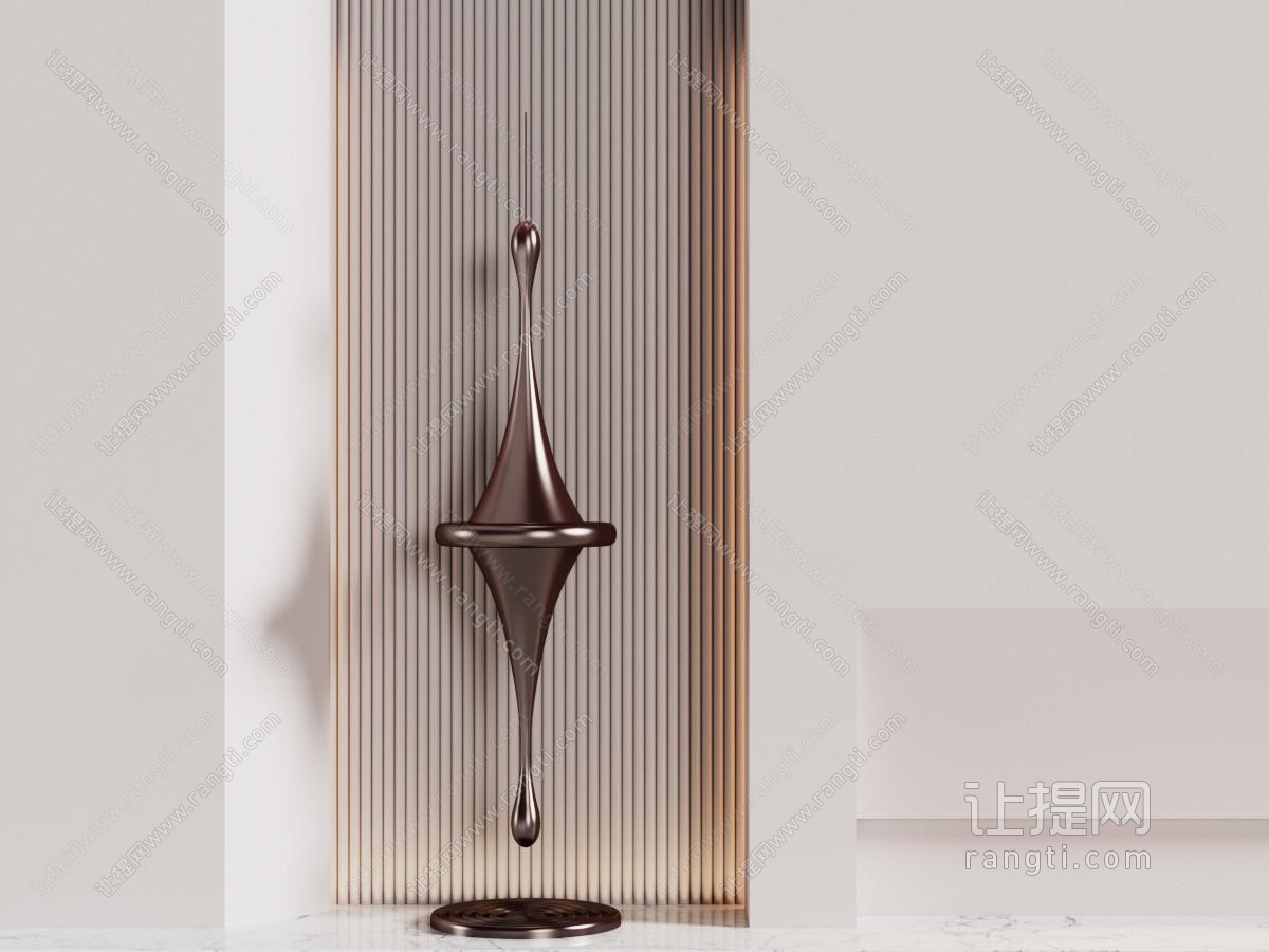 陀螺水滴雕塑 艺术摆件