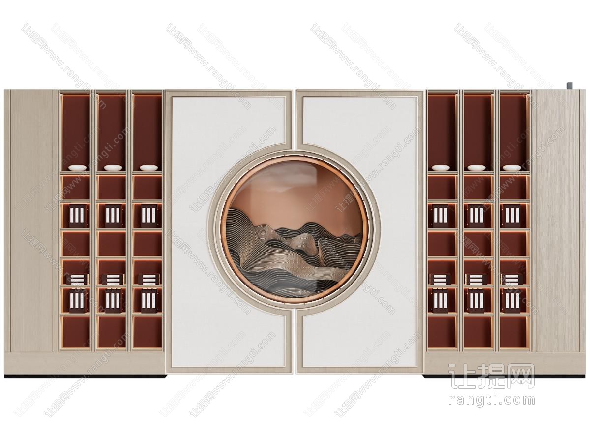 新中式背景墙