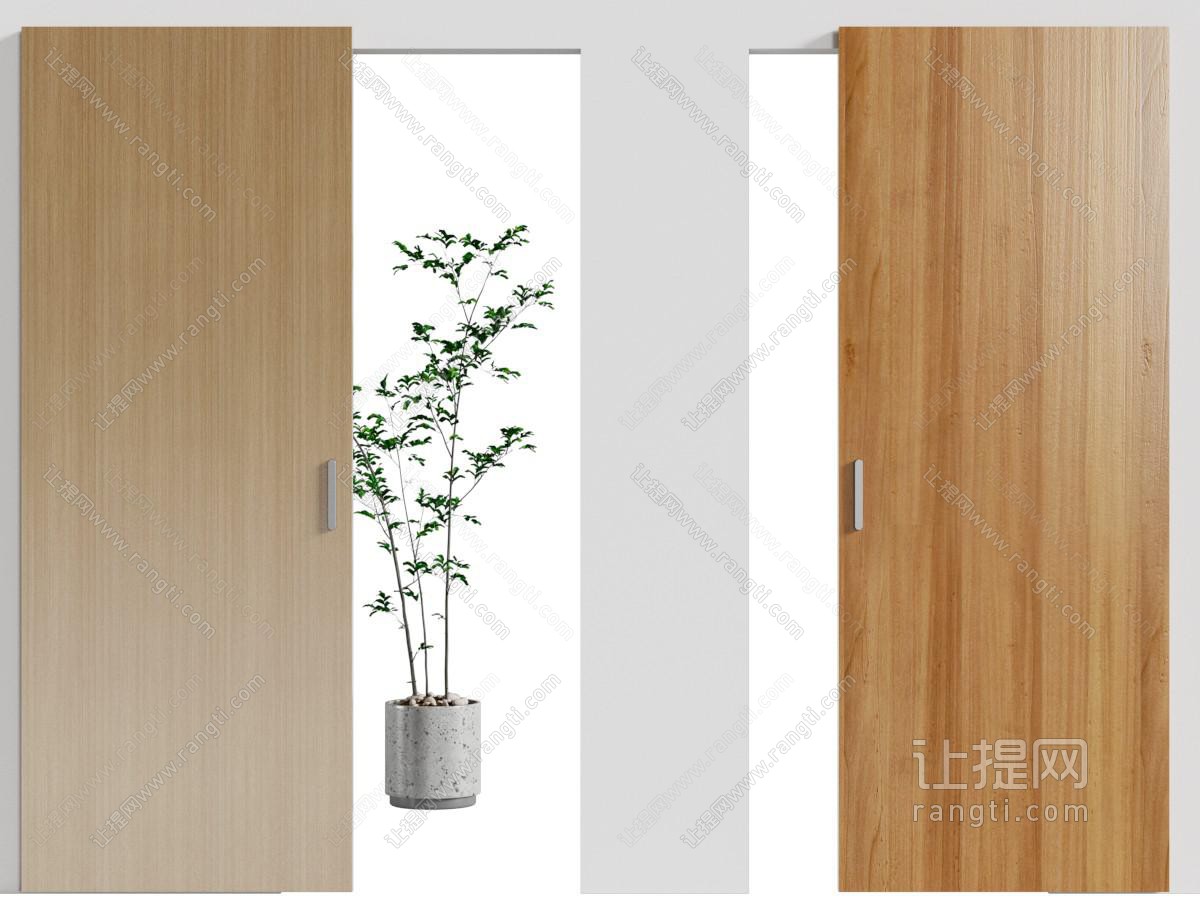 现代无轨推拉门