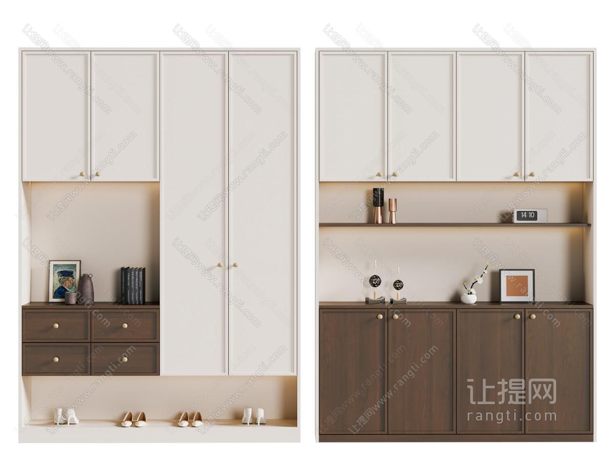 中古风复古鞋柜