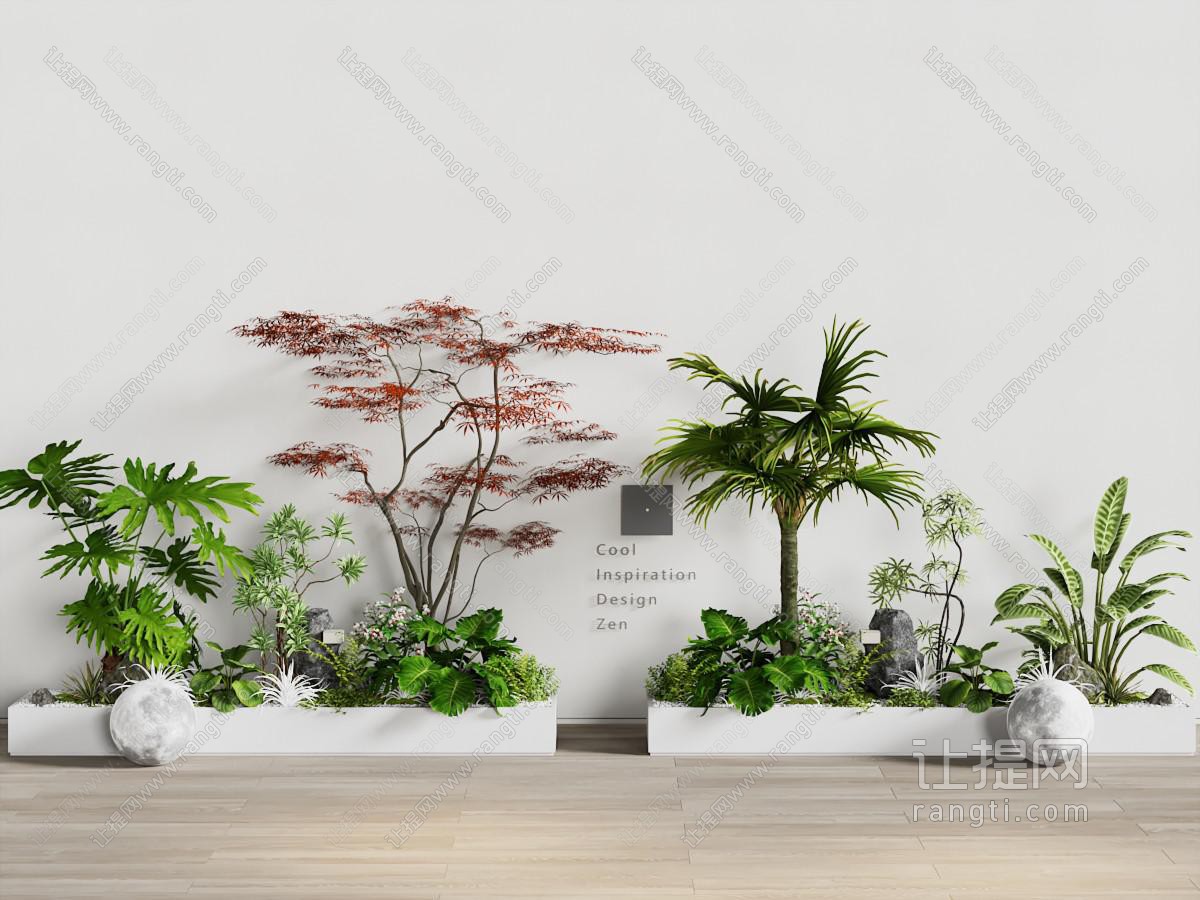 现代植物组合 庭院景观户外花箱