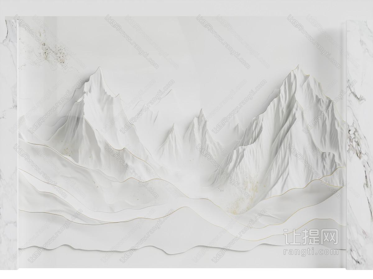 山水背景墙 造型墙 装饰墙