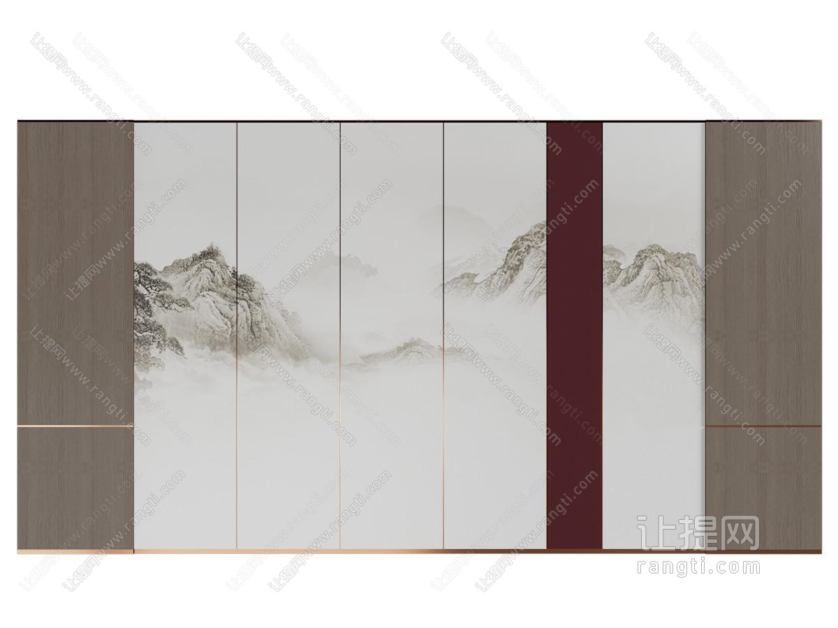 新中式中式背景墙 沙发背景墙 床头背景墙