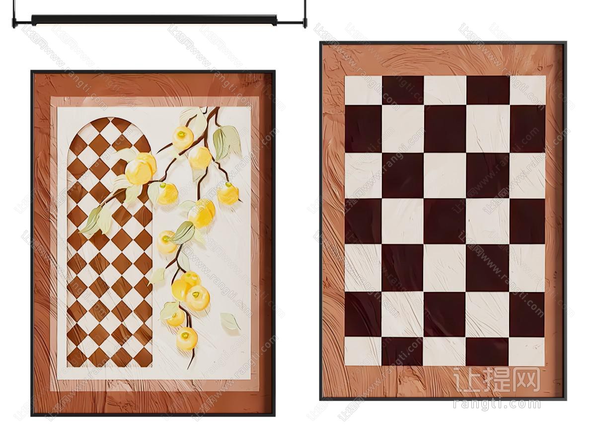 法式中古挂画 油画 立体 抽象