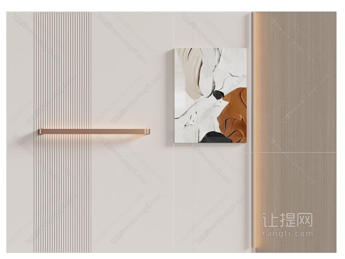 现代床头背景墙