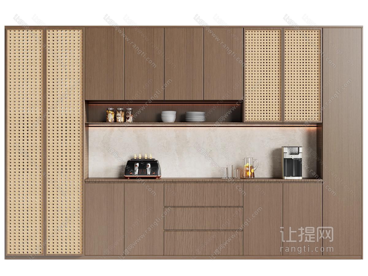 现代中古风酒柜