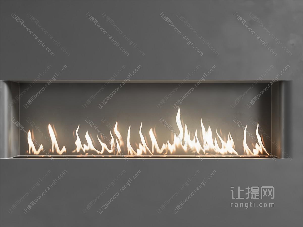 嵌入式壁炉 火焰