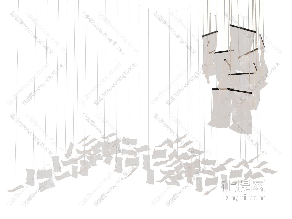 现代金属片镂空装饰吊灯