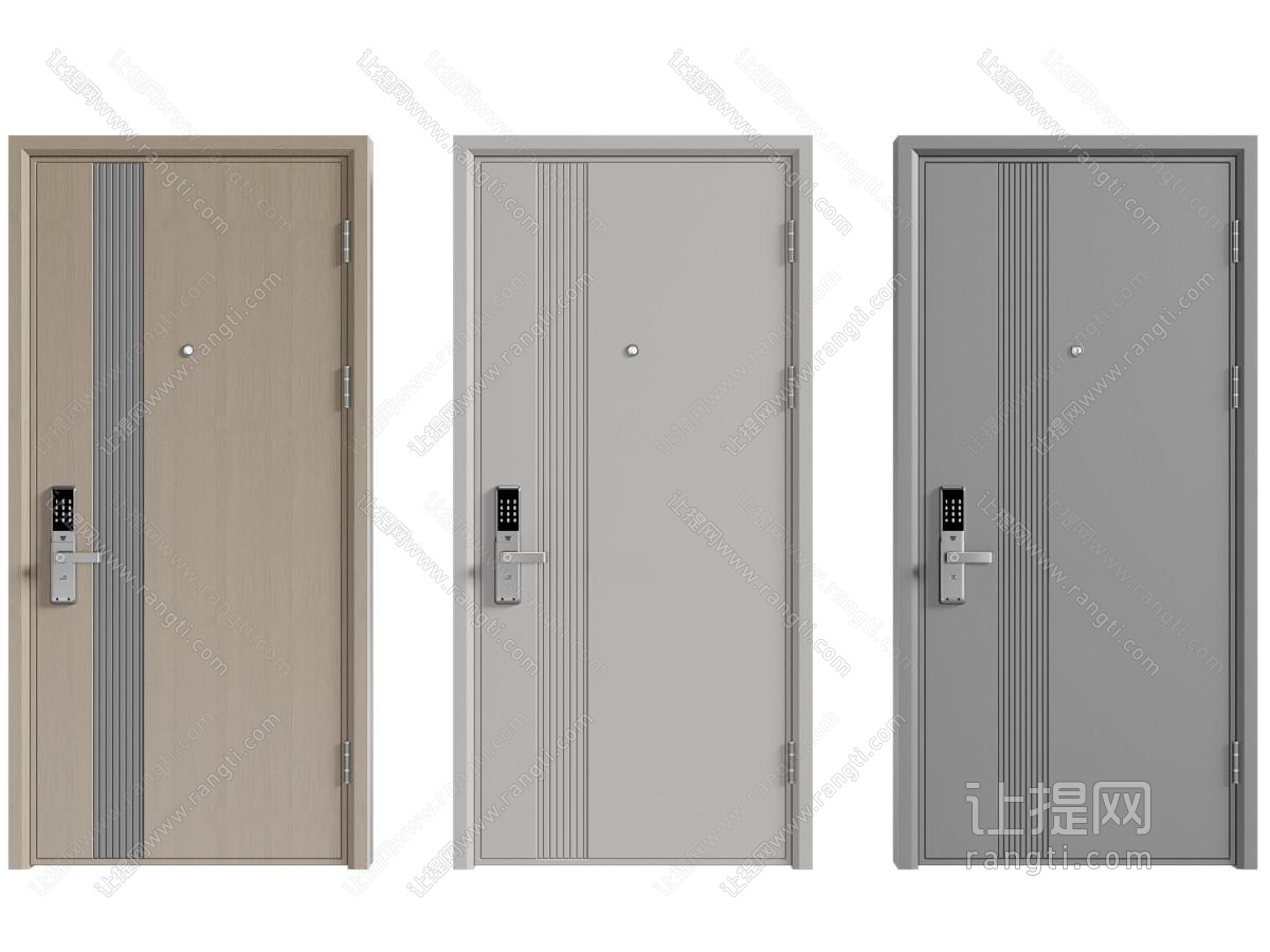 现代单开门 平开门