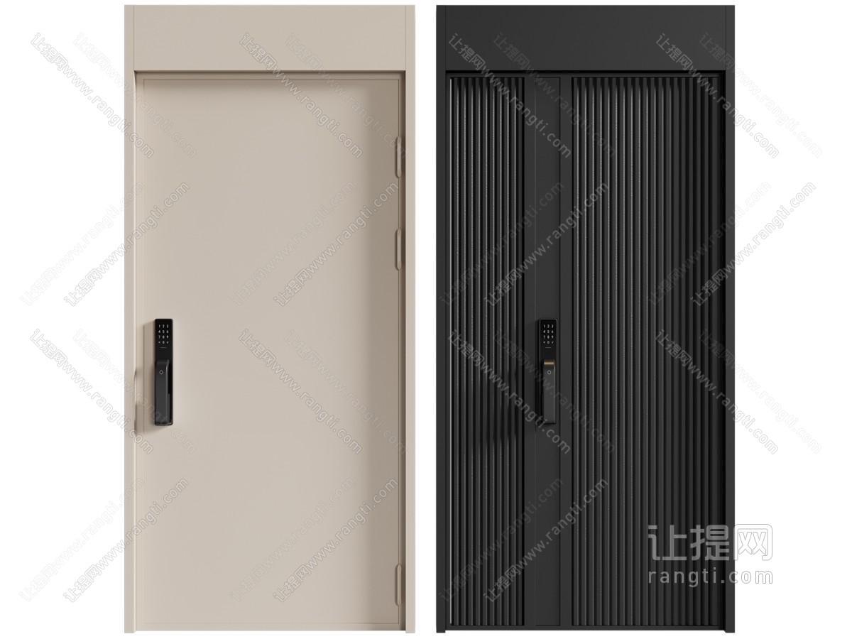 现代入户门 平开门