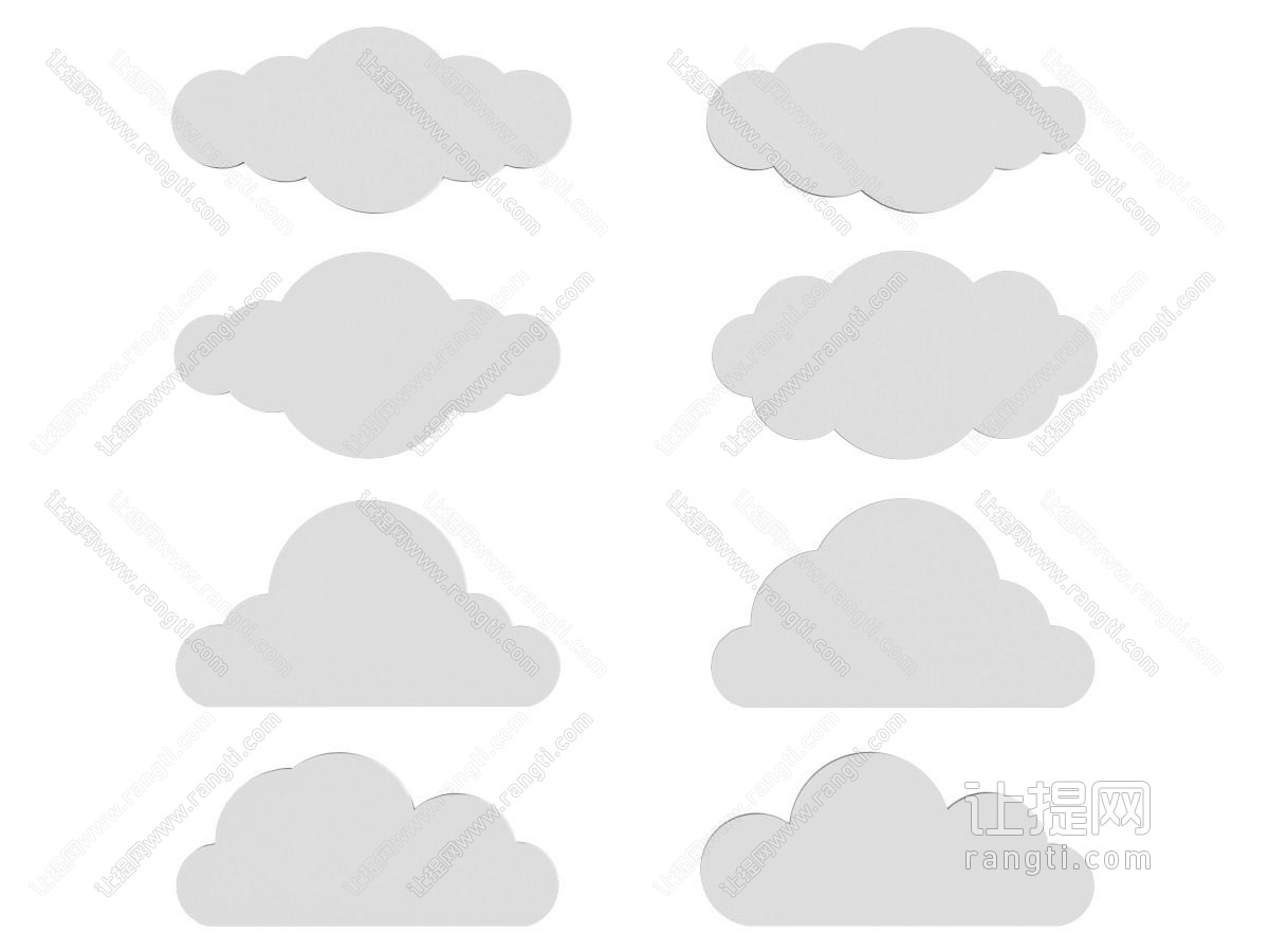 现代白云 云朵 墙饰 挂饰