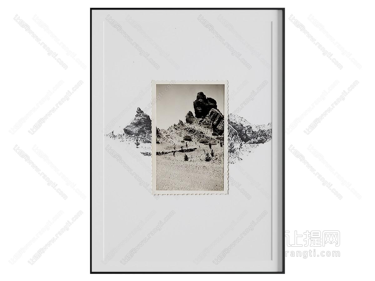 肌理画 装饰画 山脉挂画