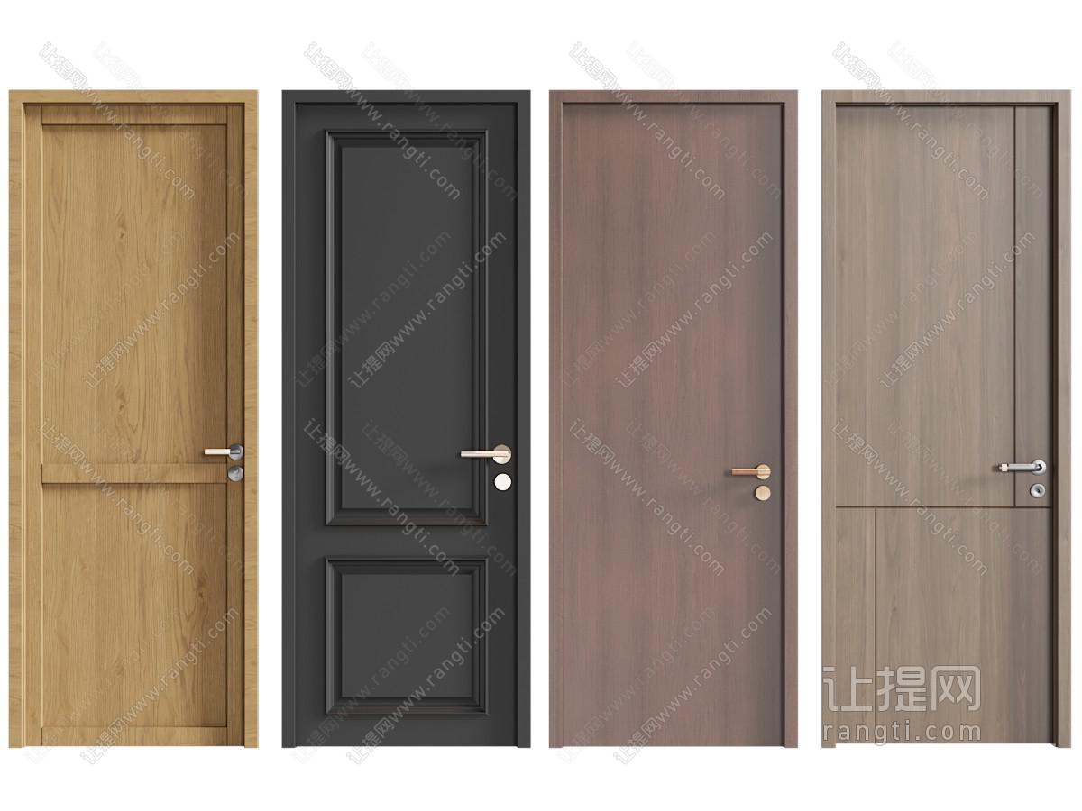 现代木门 房门 平开门