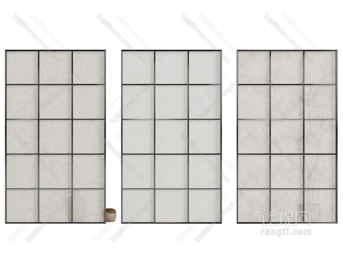侘寂杜邦纸隔断 透光隔断