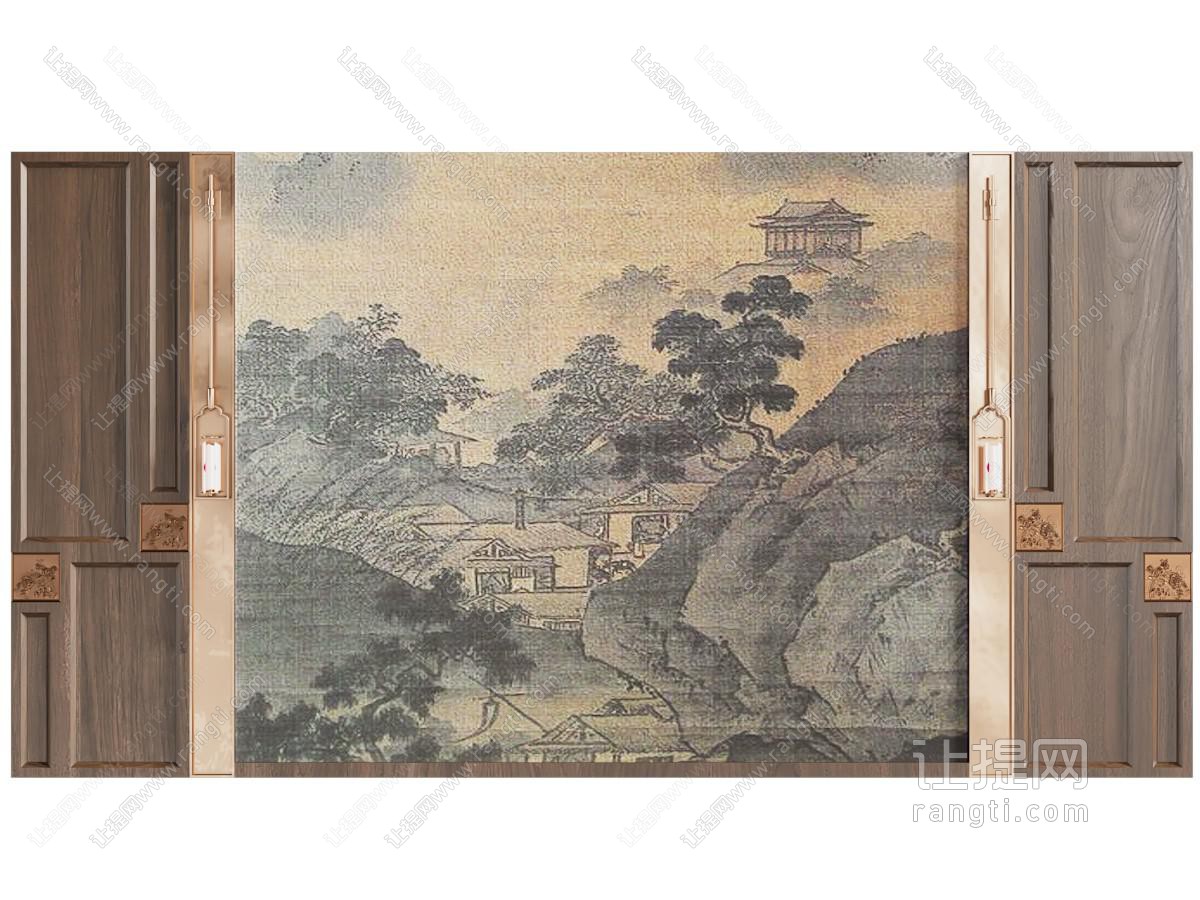 新中式沙发背景墙