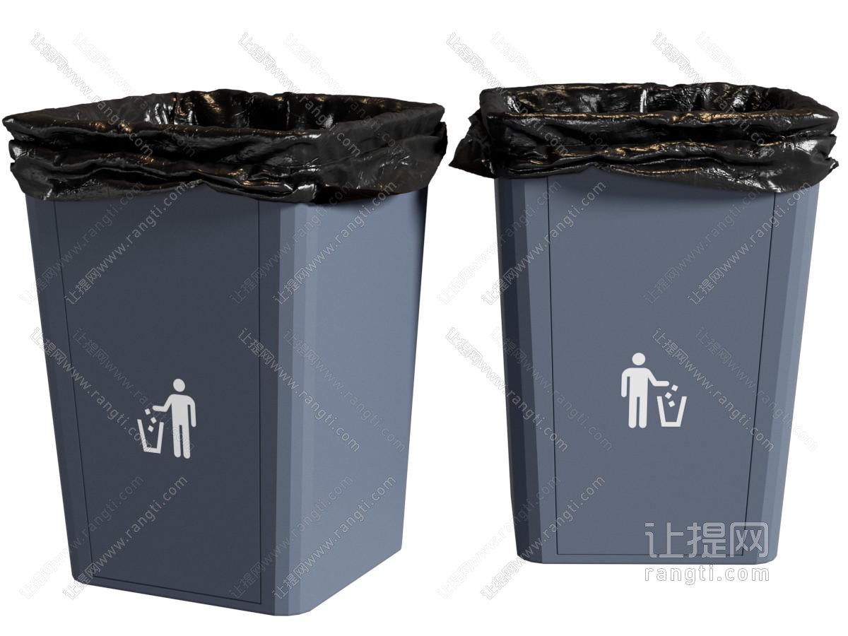 现代垃圾桶