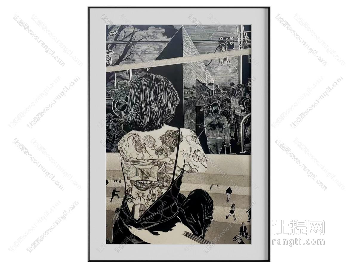 现代装饰画 人物挂画 抽象画