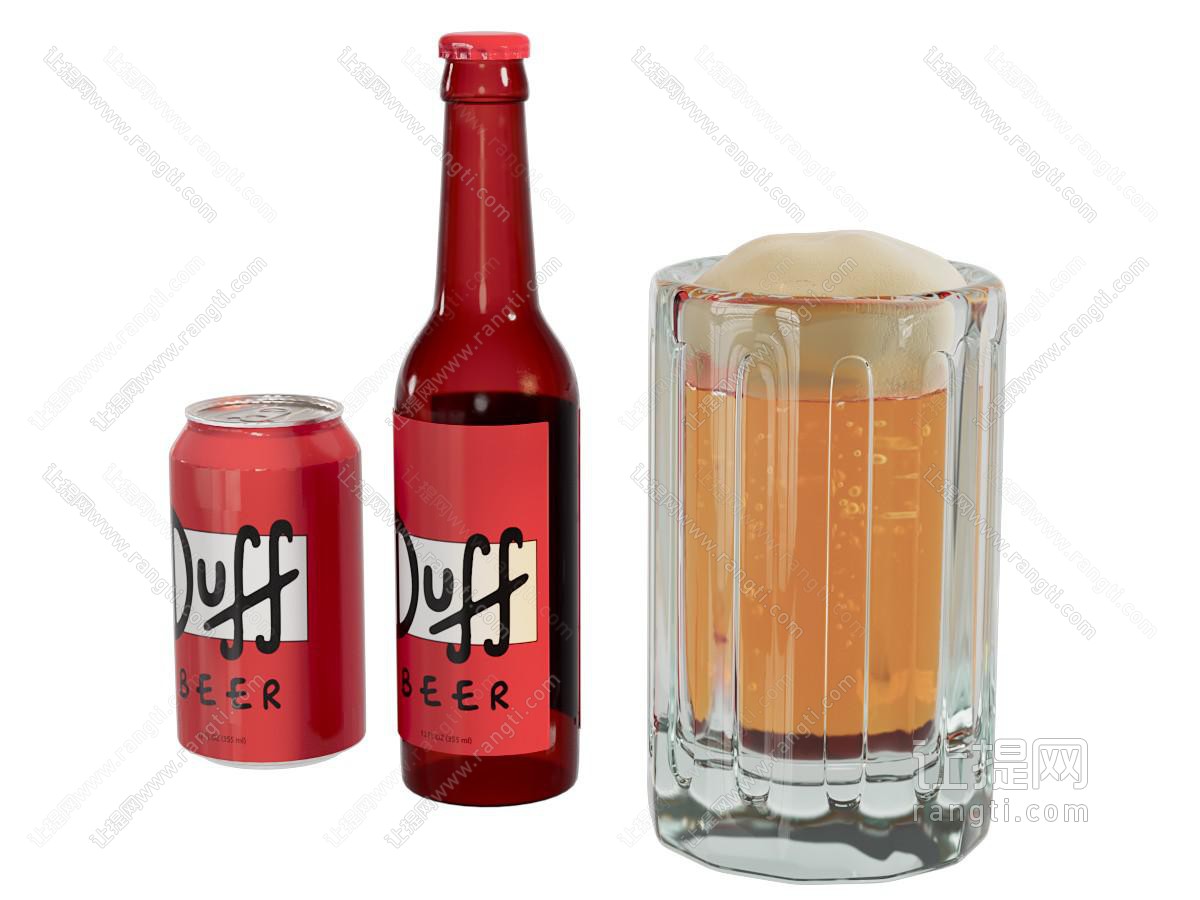 现代酒瓶酒杯 饮料