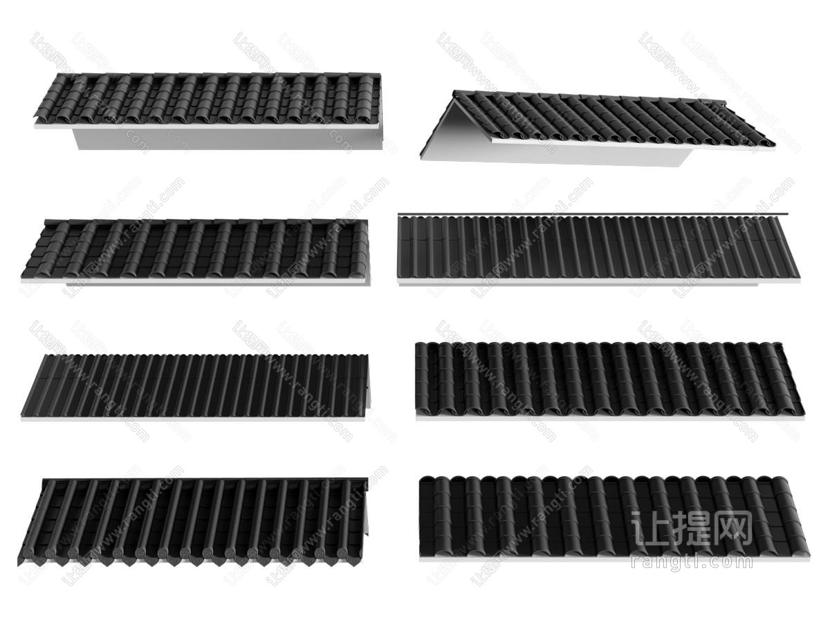 新中式房檐 屋檐 建筑构件