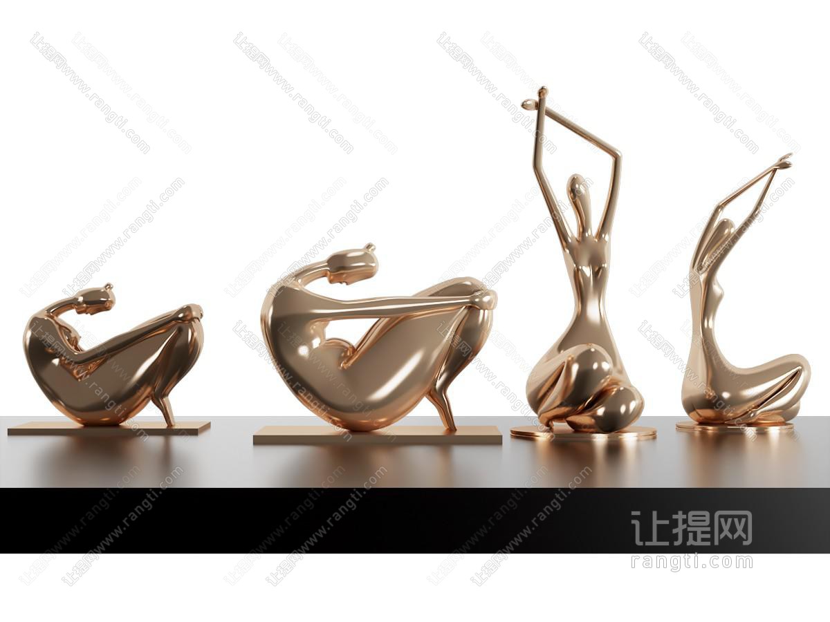 现代金属人物雕塑