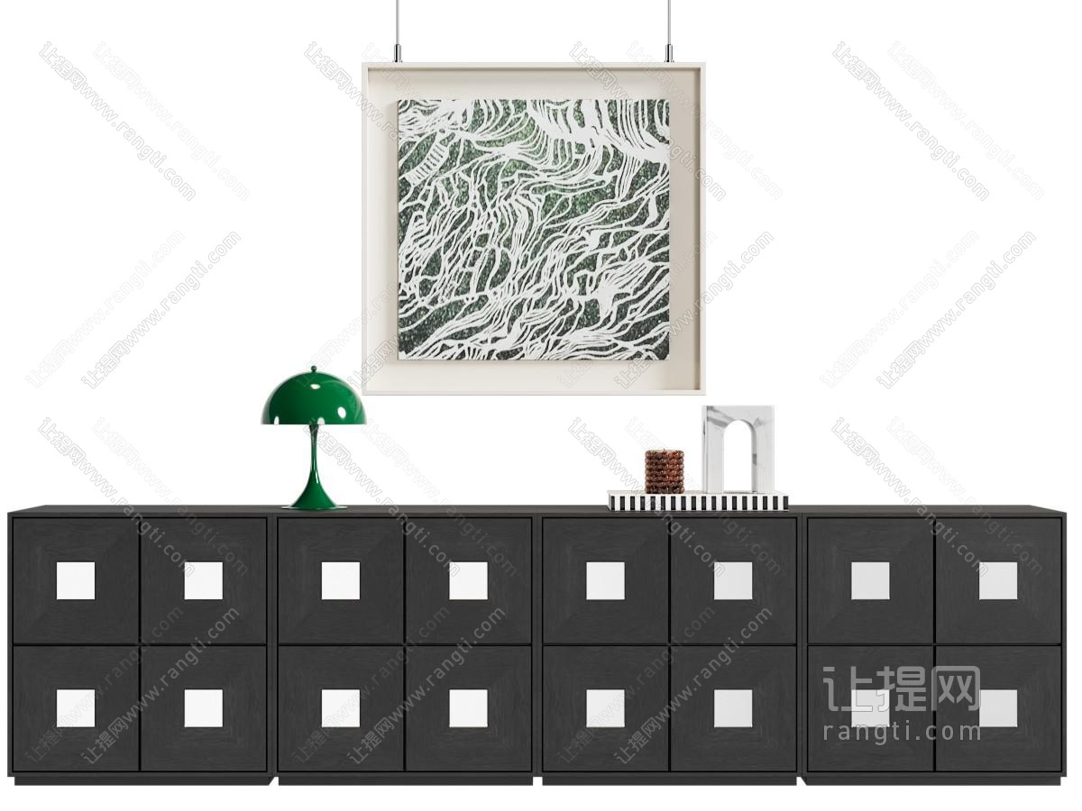 中古法式挂画 抽象画 装饰画 台灯 摆件