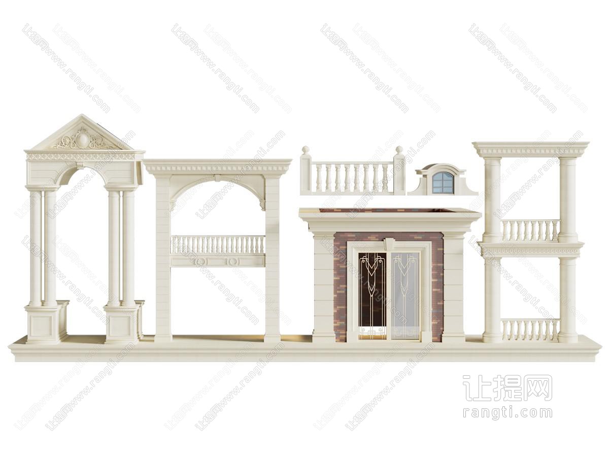 简欧建筑构件