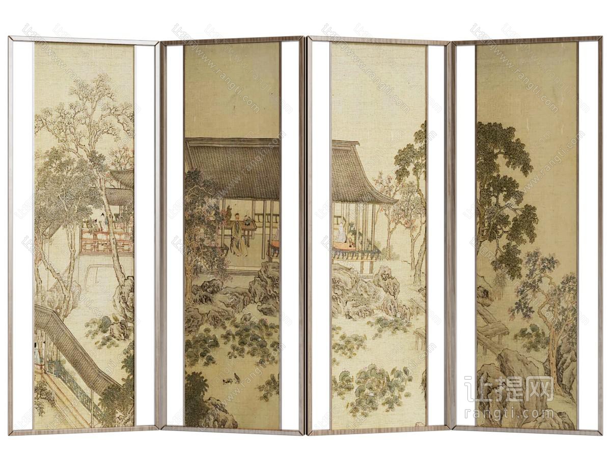 新中式中式屏风
