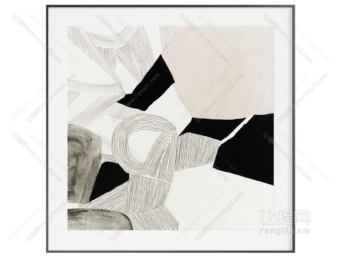 现代轻奢挂画 油画 抽象画 肌理画