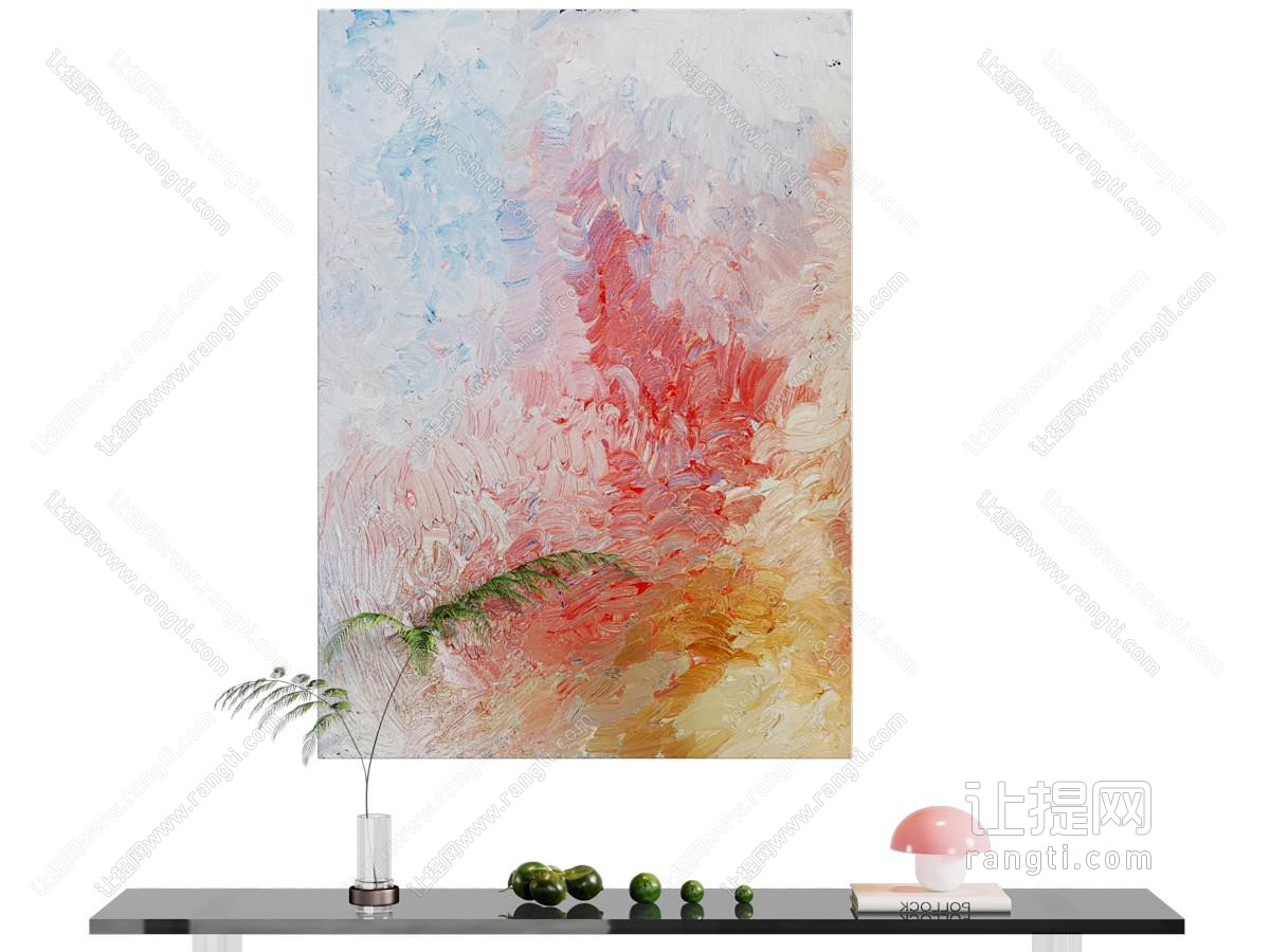 现代挂画 现代油画 肌理画 抽象画 笔触油画 客厅挂画