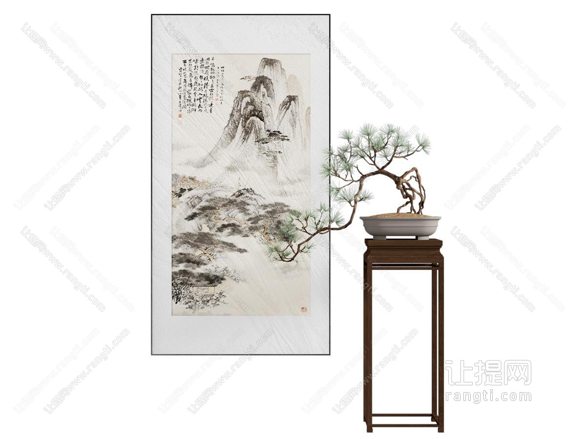 新中式山水画 装饰画