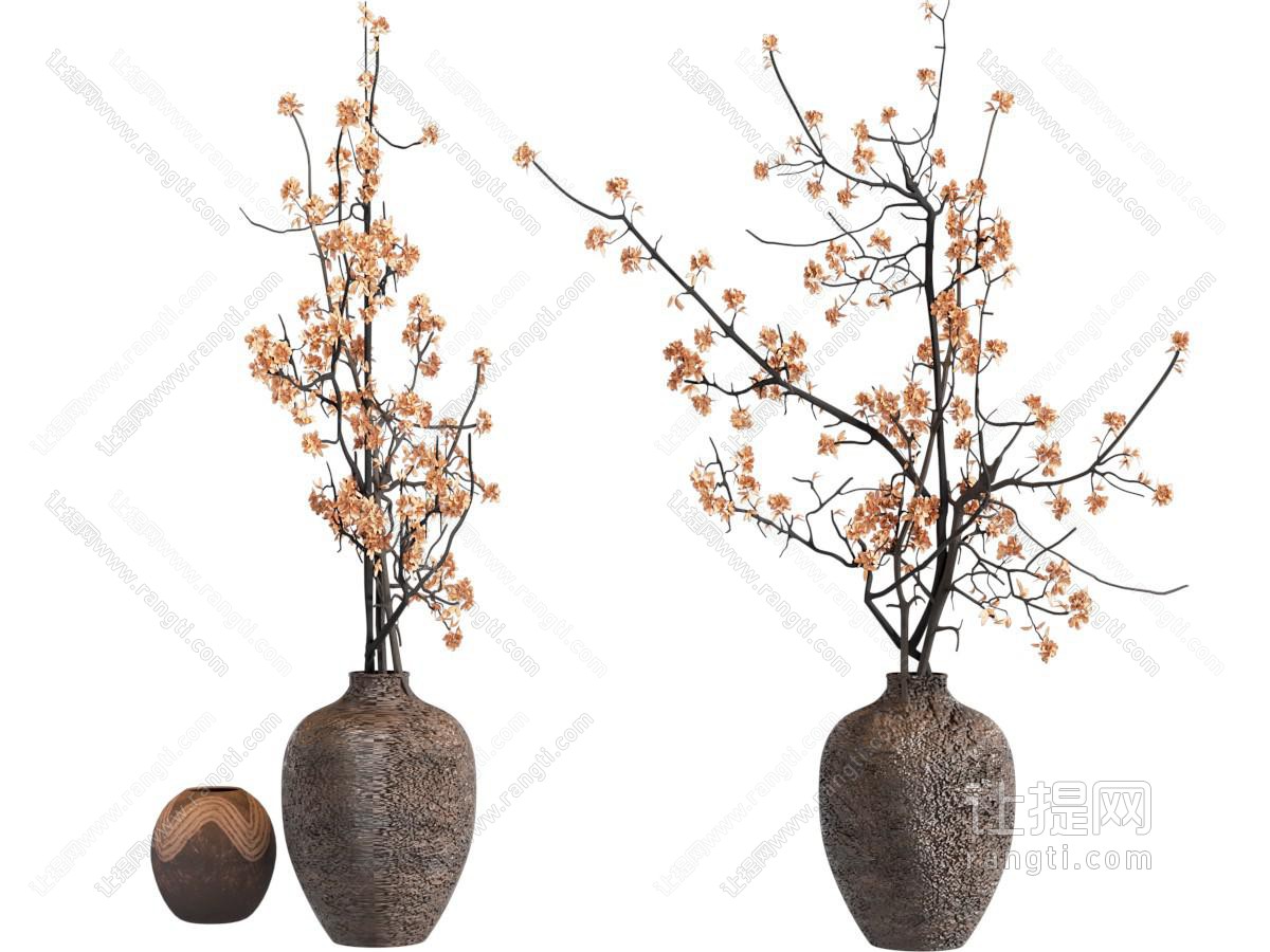 盆栽 植物摆件 陶罐