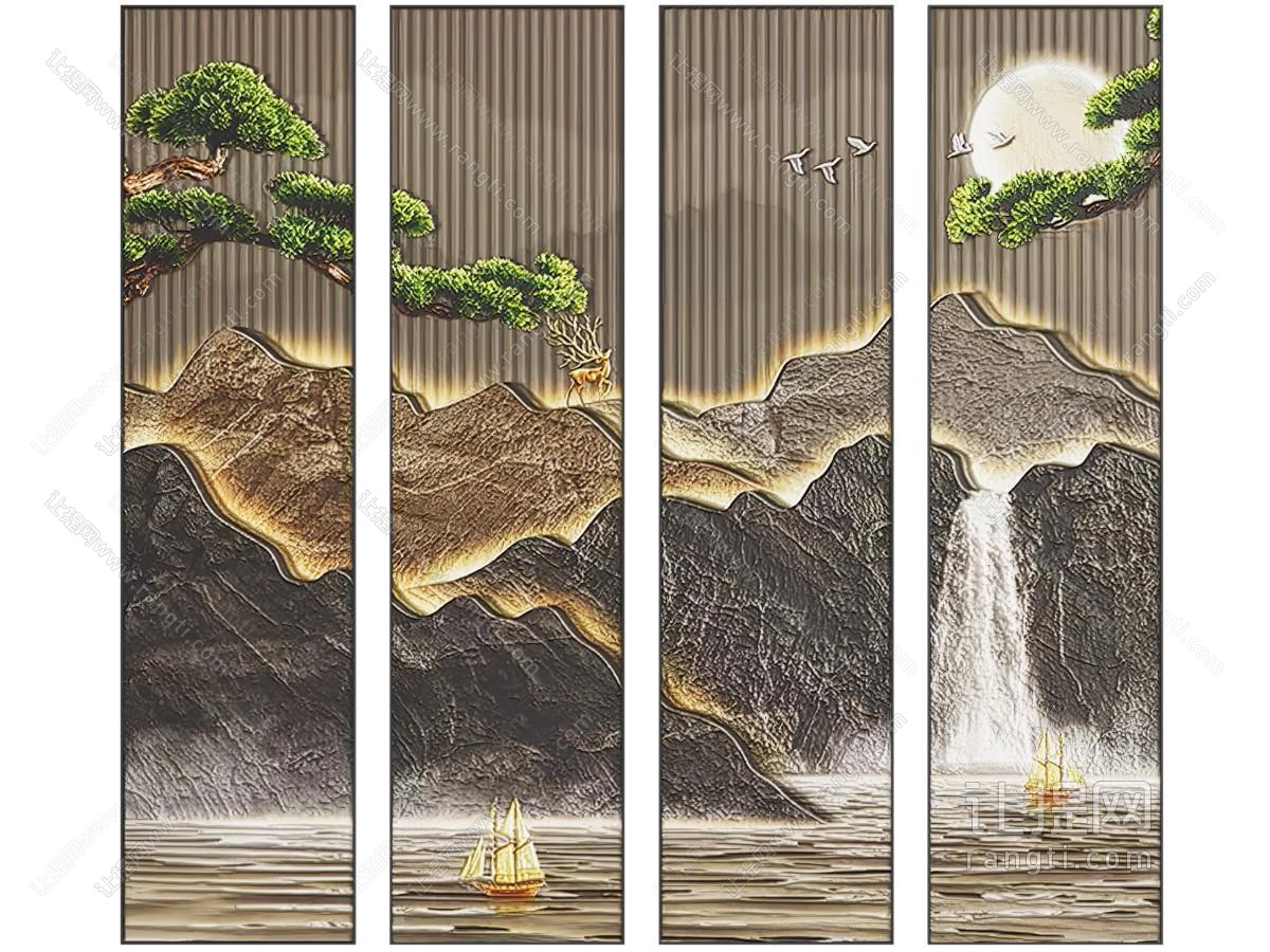 新中式山水画 挂画