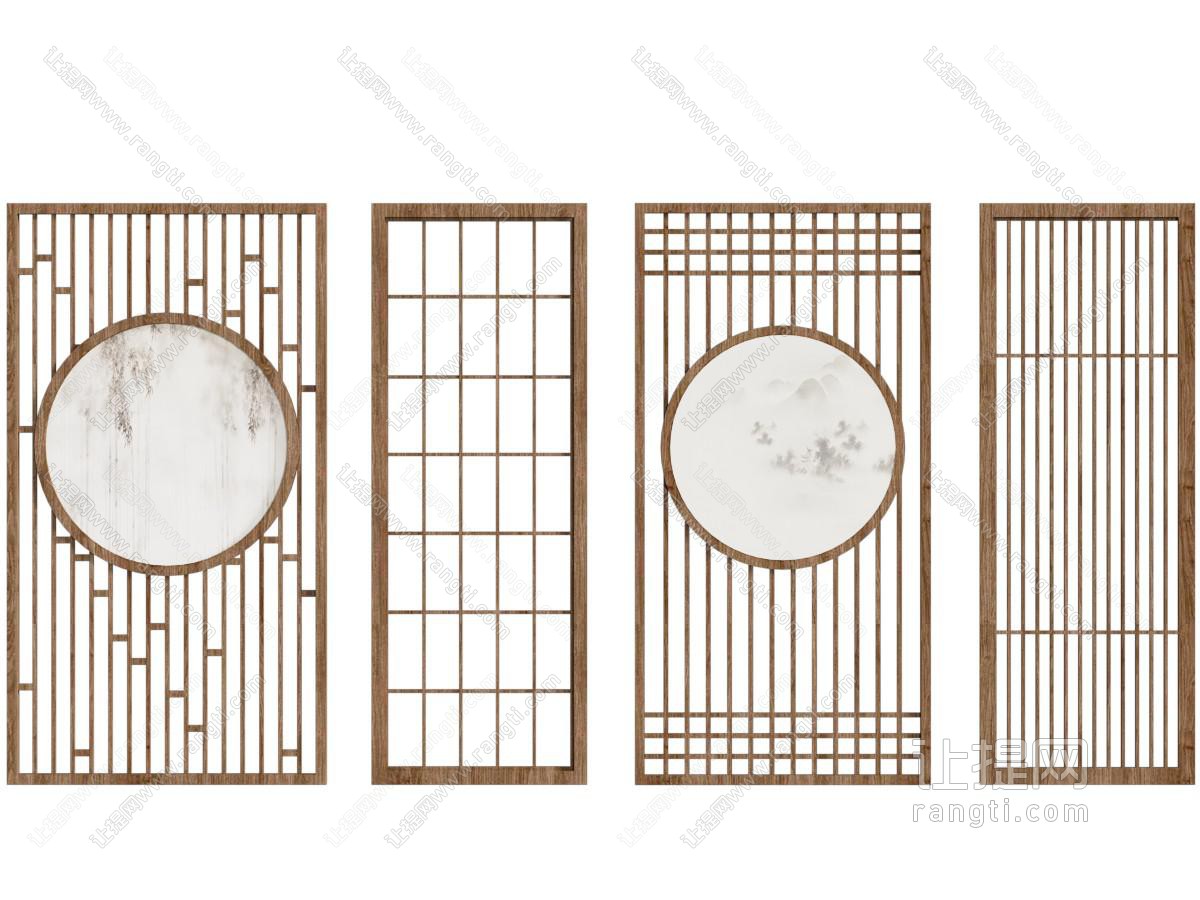 新中式隔断 新中式花格 屏风