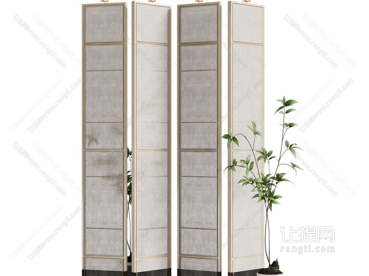 新中式隔断 格栅屏风