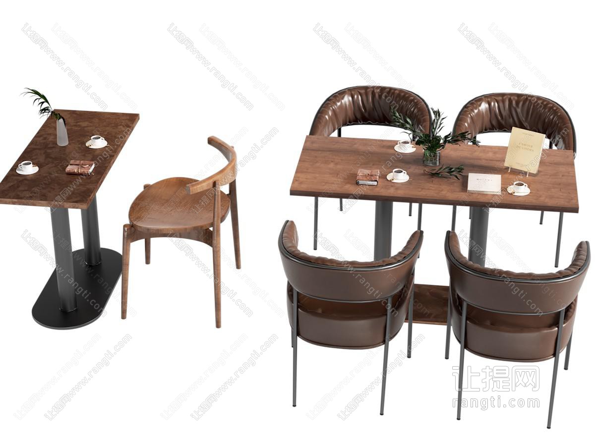 侘寂风格餐桌椅组合