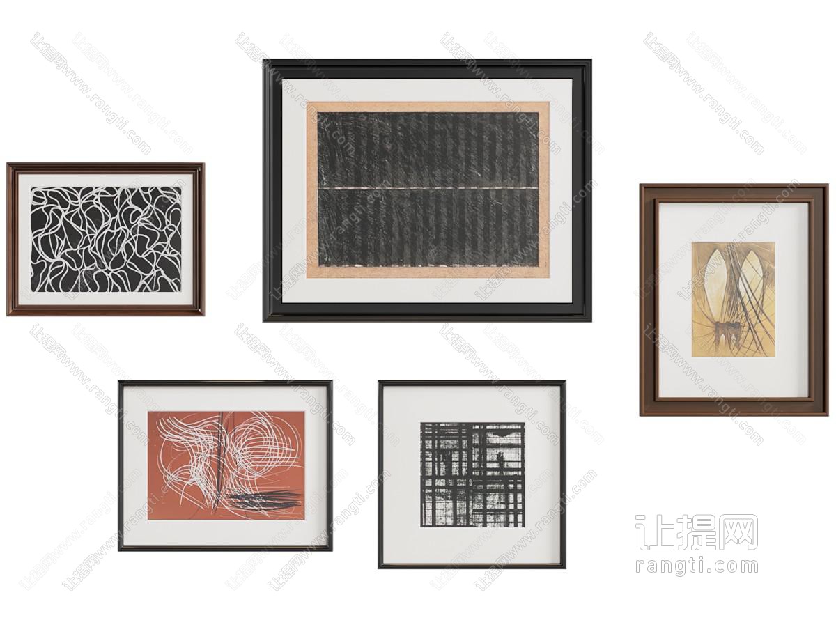 法式中古挂画 法式中古风组合画