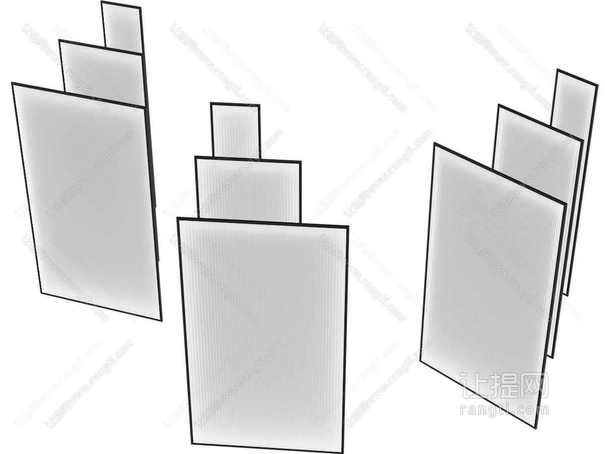 现代意式极简发光玻璃 凹槽玻璃