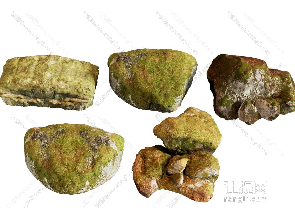 户外园林青苔乱石