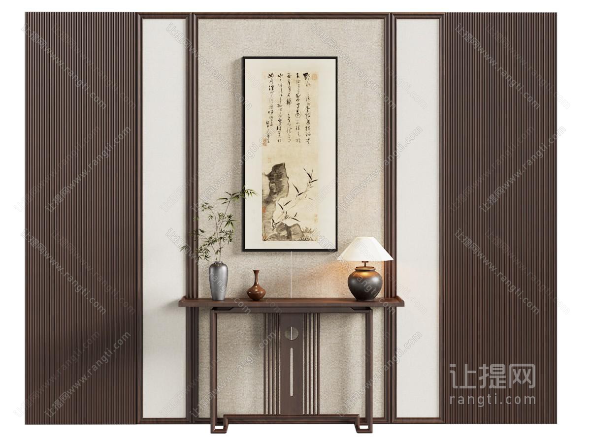 新中式端景台