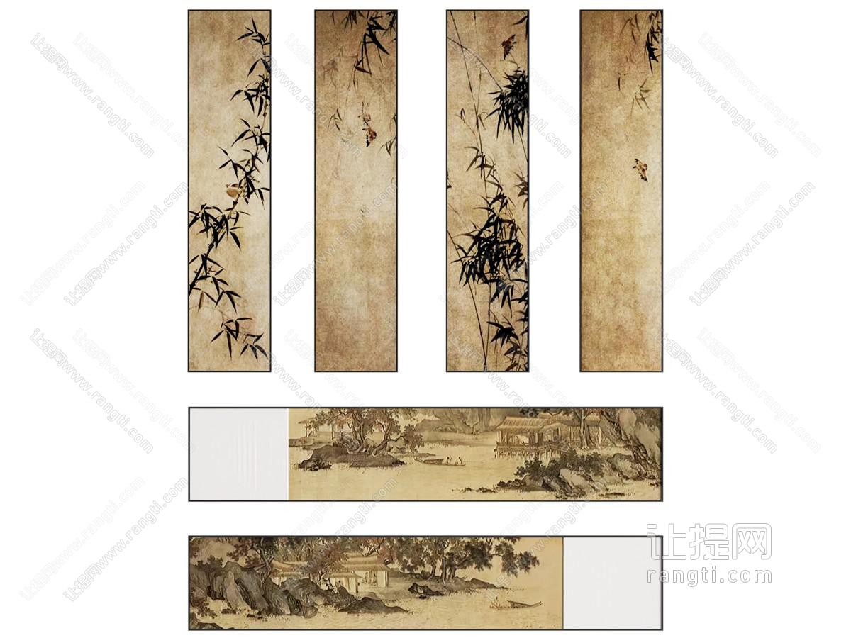 新中式挂画 宋氏新中风挂画 风水画
