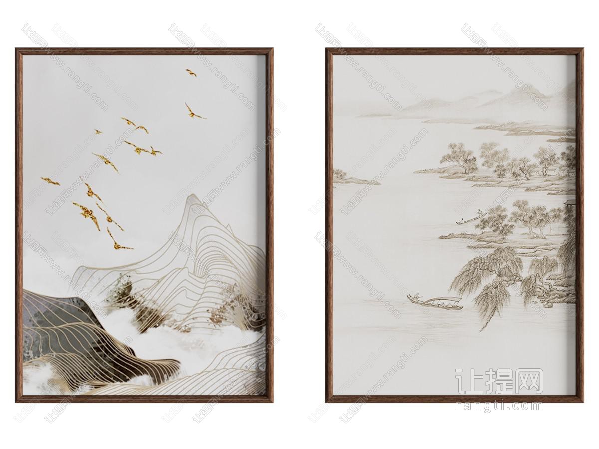 新中式挂画 组合挂画