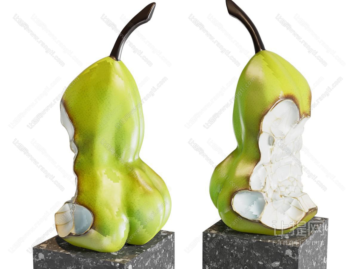 现代雕塑 摆件 梨子饰品