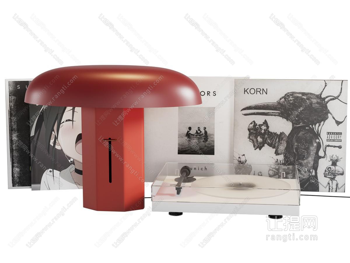 现代中古台灯 玻璃台灯 中古风台灯 装饰台灯 金属台灯
