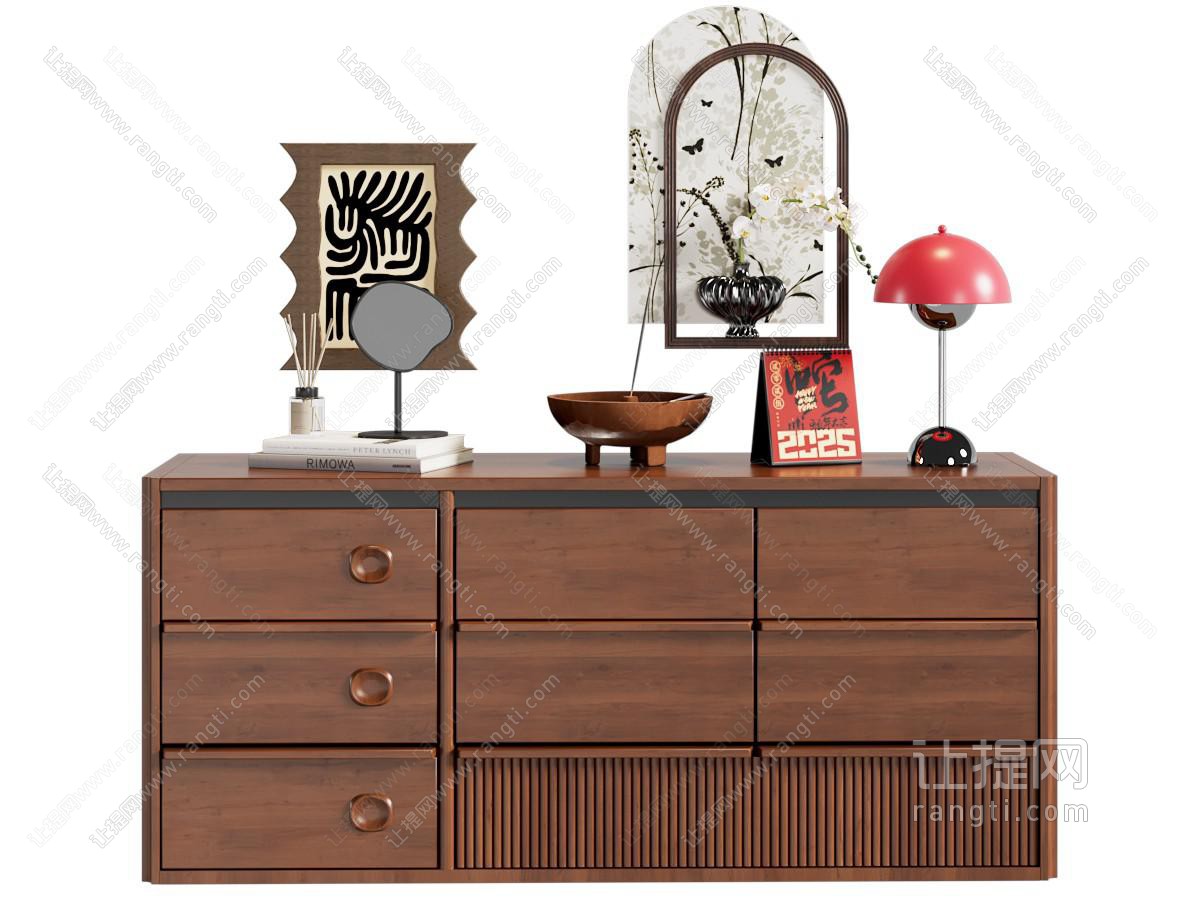 中古玄关柜 摆件组合