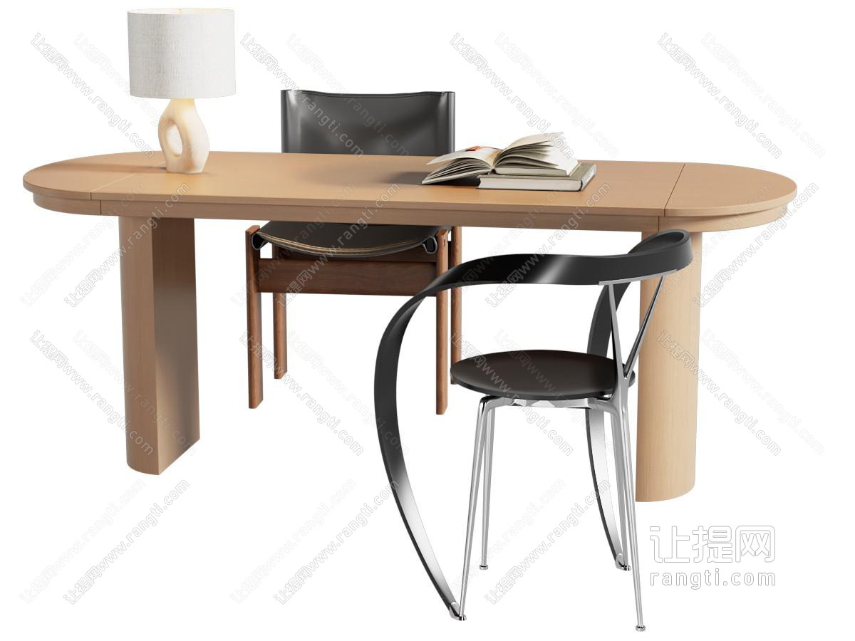 中古风书桌椅