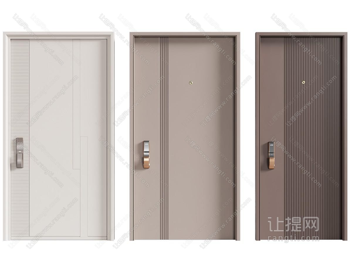 现代子母门 入户门 单开防盗门 别墅门