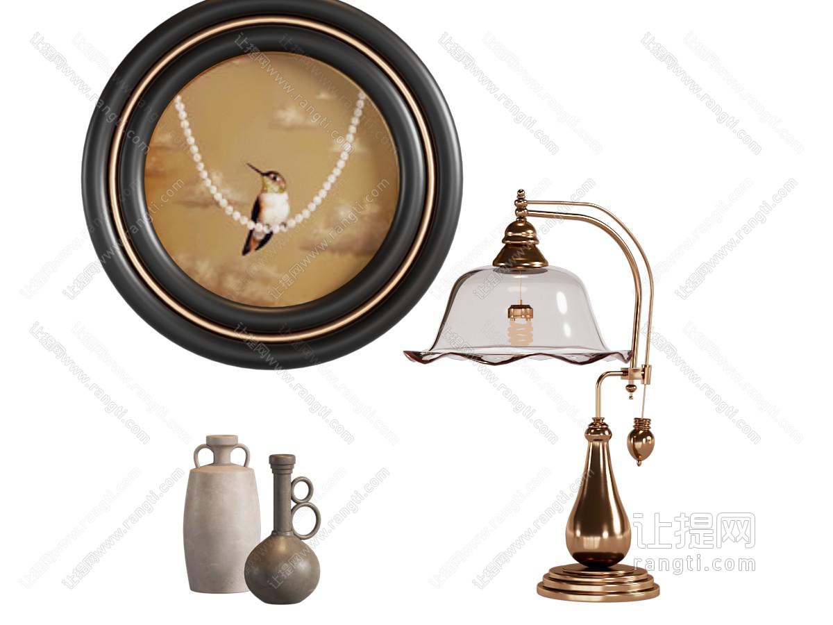 中古风台灯