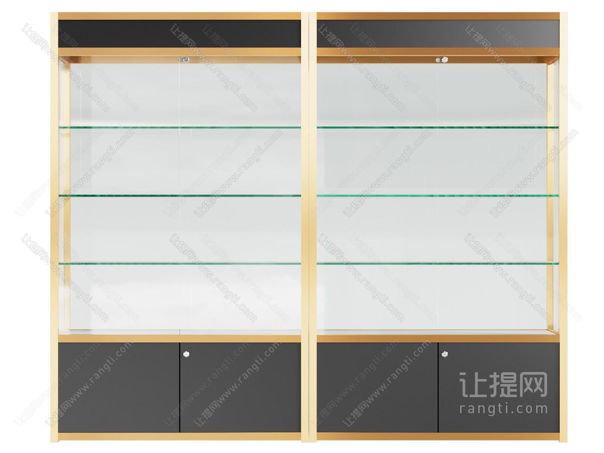 玻璃柜效果图 书柜效果图 酒柜效果图