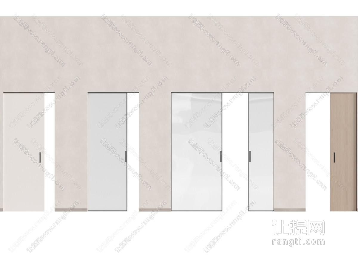 现代极简推拉门